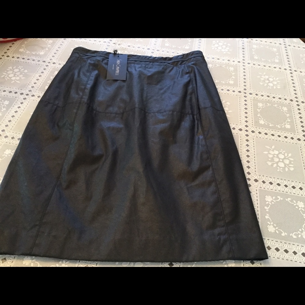 NWT Sara Campbell Faux Leather skirt